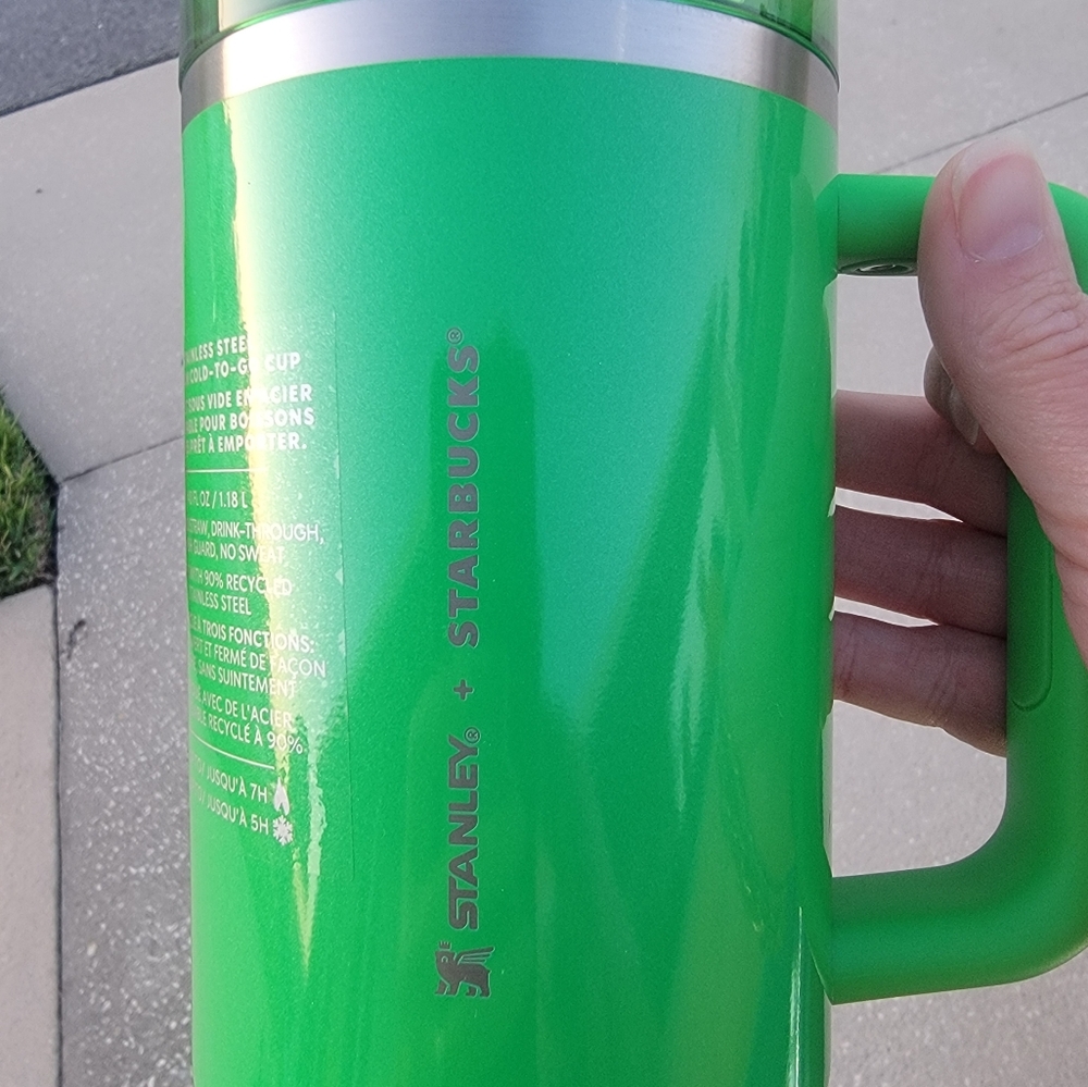Stanley x Starbucks Target Exculsive 2025 PEARL GREEN 40oz Tumbler Quencher NWT - Picture 12 of 13